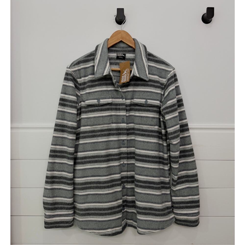 NWT! Women’s Eddie Bauer Fast Fleece Shacket Button Down Shirt L